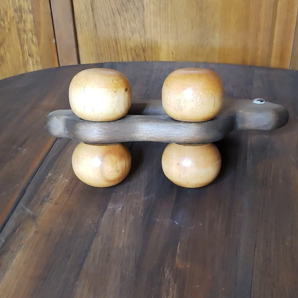 Wooden Rabbit Roller Back Massager
